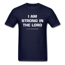 Load image into Gallery viewer, I Am Strong In the Lord Unisex Standard T-Shirt - navy