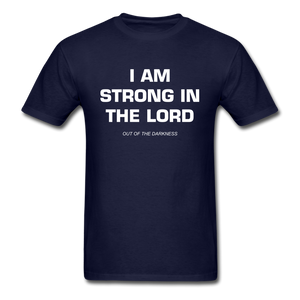 I Am Strong In the Lord Unisex Standard T-Shirt - navy