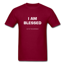 Load image into Gallery viewer, I Am Blessed Unisex Standard T-Shirt - burgundy