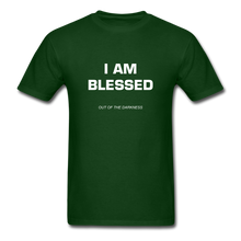 Load image into Gallery viewer, I Am Blessed Unisex Standard T-Shirt - forest green