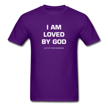 Load image into Gallery viewer, I Am Loved By God Unisex Standard T-Shirt - purple