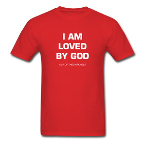 I Am Loved By God Unisex Standard T-Shirt - red