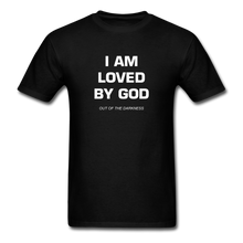 Load image into Gallery viewer, I Am Loved By God Unisex Standard T-Shirt - black