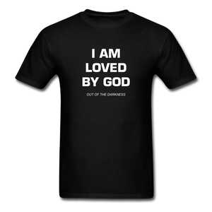 I Am Loved By God Unisex Standard T-Shirt - black