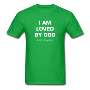 I Am Loved By God Unisex Standard T-Shirt - bright green