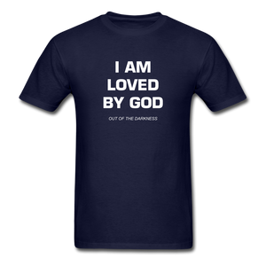 I Am Loved By God Unisex Standard T-Shirt - navy