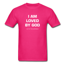Load image into Gallery viewer, I Am Loved By God Unisex Standard T-Shirt - fuchsia