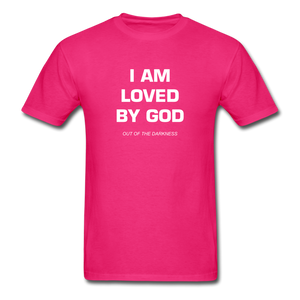I Am Loved By God Unisex Standard T-Shirt - fuchsia
