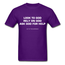 Load image into Gallery viewer, Ask God for Help Unisex Standard  T-Shirt - purple