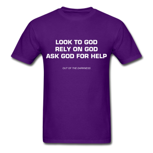 Ask God for Help Unisex Standard  T-Shirt - purple