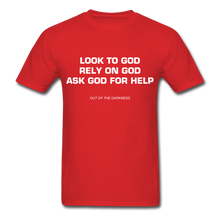 Load image into Gallery viewer, Ask God for Help Unisex Standard  T-Shirt - red