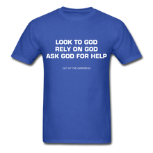 Load image into Gallery viewer, Ask God for Help Unisex Standard  T-Shirt - royal blue