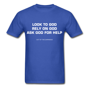 Ask God for Help Unisex Standard  T-Shirt - royal blue
