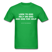Load image into Gallery viewer, Ask God for Help Unisex Standard  T-Shirt - bright green