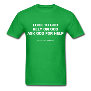 Ask God for Help Unisex Standard  T-Shirt - bright green