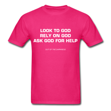 Load image into Gallery viewer, Ask God for Help Unisex Standard  T-Shirt - fuchsia