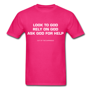 Ask God for Help Unisex Standard  T-Shirt - fuchsia