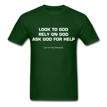 Load image into Gallery viewer, Ask God for Help Unisex Standard  T-Shirt - forest green