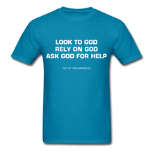Load image into Gallery viewer, Ask God for Help Unisex Standard  T-Shirt - turquoise