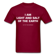 Load image into Gallery viewer, Light and Salt of the Earth Unisex Standard T-Shirt - burgundy