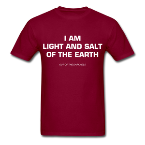 Light and Salt of the Earth Unisex Standard T-Shirt - burgundy