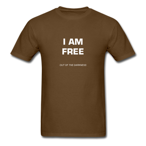 I Am Free Unisex Standard T-Shirt - brown