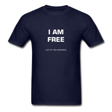 Load image into Gallery viewer, I Am Free Unisex Standard T-Shirt - navy