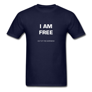 I Am Free Unisex Standard T-Shirt - navy