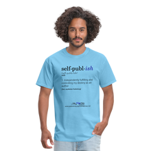 Load image into Gallery viewer, Self-Publ-ish Unisex Classic T-Shirt - aquatic blue