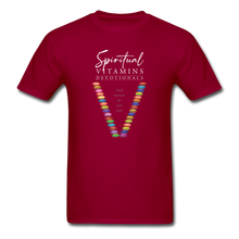 Load image into Gallery viewer, Spiritual Vitamins Unisex Classic T-Shirt - dark red