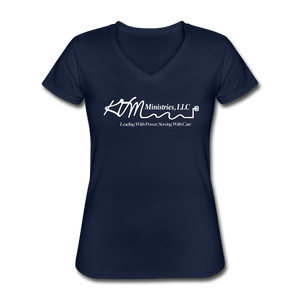 KVM Women's V-Neck T-Shirt - Dark - navy