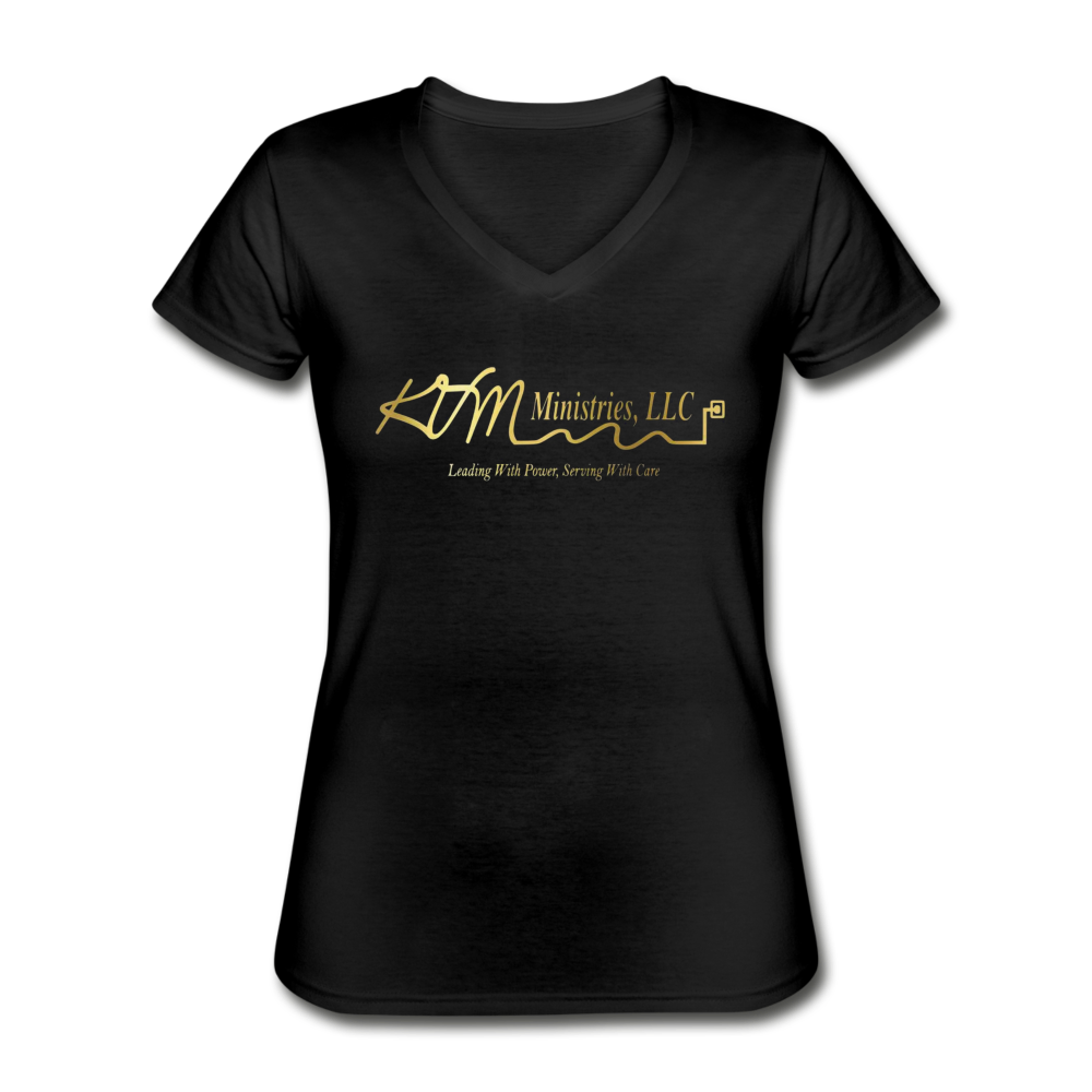 KVM Women's V-Neck T-Shirt - Black - black
