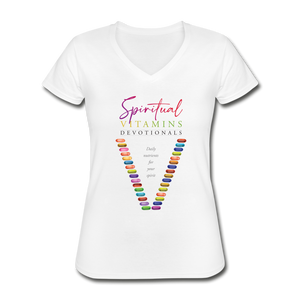 Spiritual Vitamins Women's V-Neck T-Shirt - Light - white