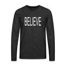 Load image into Gallery viewer, Believe Unisex Long Sleeve T-Shirt - Dark - charcoal grey