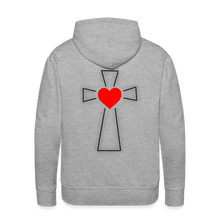 Load image into Gallery viewer, For God So Loved the World Unisex Premium Hoodie - Light - heather grey