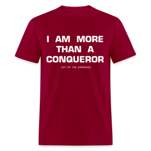 More Than a Conqueror Unisex Standard T-Shirt - dark red