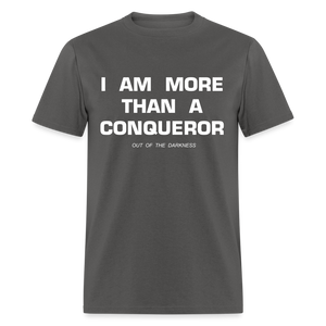 More Than a Conqueror Unisex Standard T-Shirt - charcoal