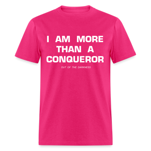 More Than a Conqueror Unisex Standard T-Shirt - fuchsia