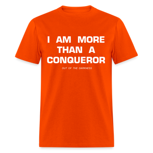 More Than a Conqueror Unisex Standard T-Shirt - orange